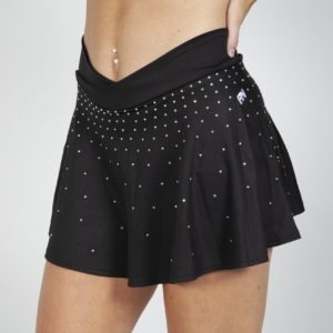 PN black flowy skirt with rhinestones