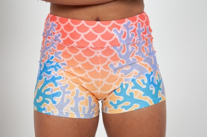 PN Coral Blossom shorts close up
