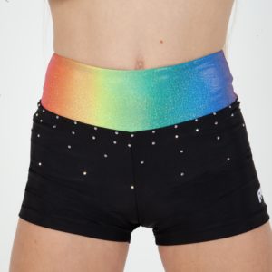 PN Rainbow Envy shorts close up