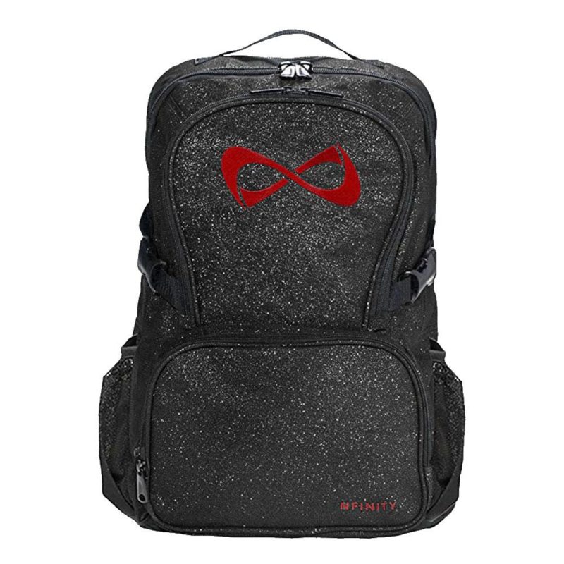 Nfinity sparkle backpack black with red logo