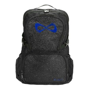 Nfinity sparkle backpack black with blue logo
