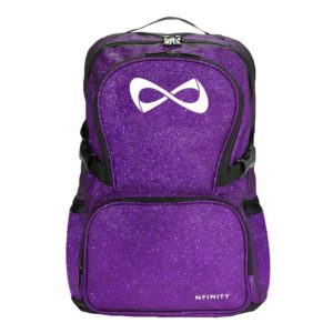 Nfinity sparkle backpack purple with white logo