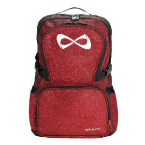 Nfinity sparkle backpack red with white logo