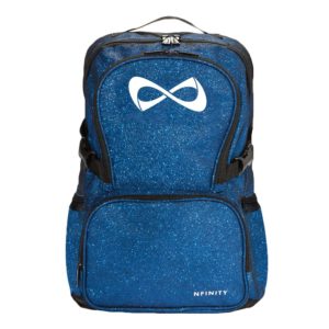 Nfinity sparkle backpack blue with white logo