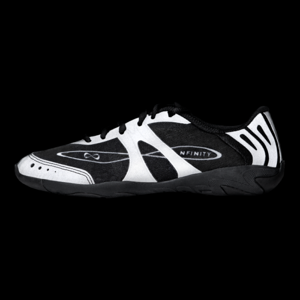 Nfinity Flyte shoes in black and white - side