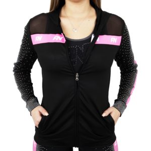 Black and Pink PN Rhinestone Jacket