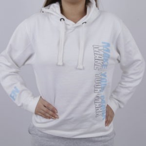 PN Make Your Mark Hoodie – White and blue