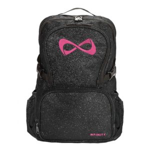 Nfinity Black Sparkle Pink Logo backpack